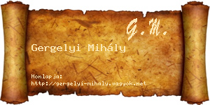 Gergelyi Mihály névjegykártya