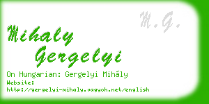 mihaly gergelyi business card