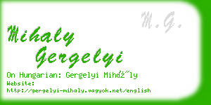 mihaly gergelyi business card